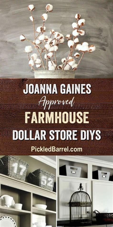 Joanna Gaines Approved Farmhouse Dollar Store DIYs Farmhouse Diy Diy