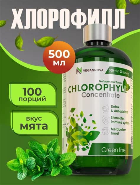 БАД VeganNova Хлорофилл жидкий | отзывы