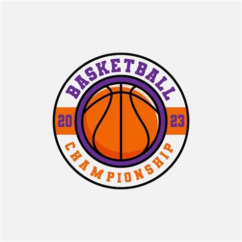 Logotipo Del Campeonato Del Equipo Deportivo De Baloncesto Vectorial