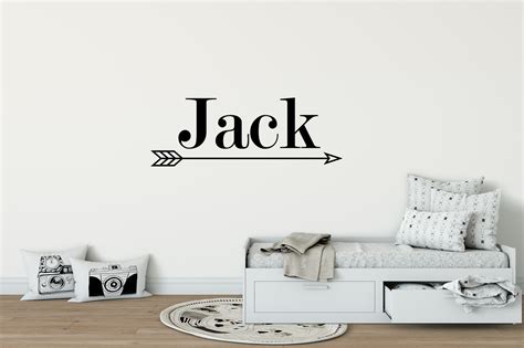 Boys Name Arrow Wall Sticker - Boys Name Wall Stickers - Boys Name