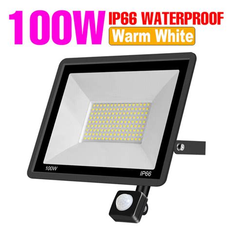 Outdoor Led Floodlight Pir Motion Sensor Garden Flood Security Light