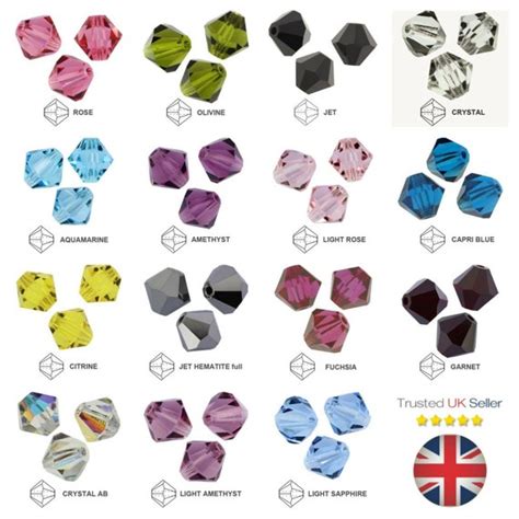 Genuine PRECIOSA Crystal Bicone Beads Jewellery Crystals Bead - Etsy