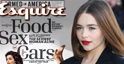 Emilia Clarke Poses NAKED On Bed As She S Named Sexiest Woman Alive By Esquire Daily Record
