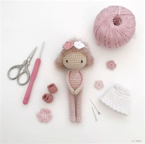 Pdf Tutorial In French English Deutsch Mini Crochet Doll Pattern