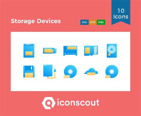 storage devices icon pack  gradient icons