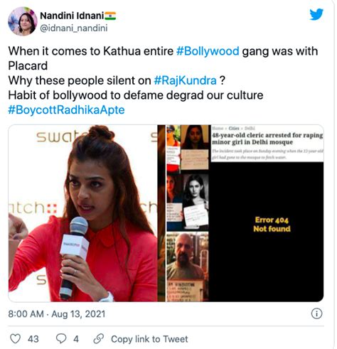 Boycott Radhika Apte Trends On Twitter After Her Nude Pic From Parched Goes Viral See Pic