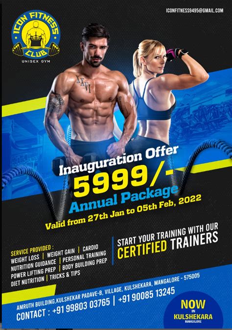 Mangaluru Unisex Gym ‘icon Fitness Club Set To Be Inaugurated On Jan 26