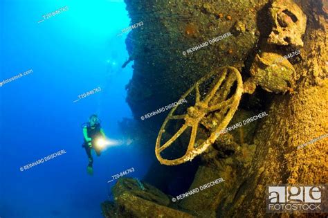 Diver Explores Wheels And Wreckage Of HIJMS Nagato Battleship Marshall Islands Bikini Atoll