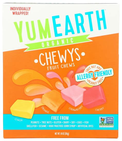 Yum Earth Organic Chewys Fruit Chews Assorted Fruit 10 Oz Vitacost