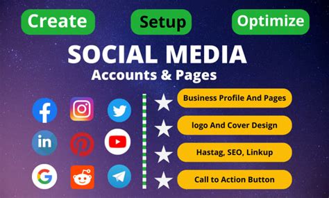Create And Setup Social Media Accounts And Business Pages By Hiranmay