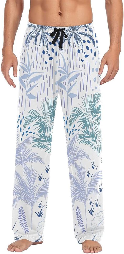 Freeamg Men S Pajama Bottoms Abstract Palm Tree Drawstring Lounge Pants Soft Sleepwear Separate