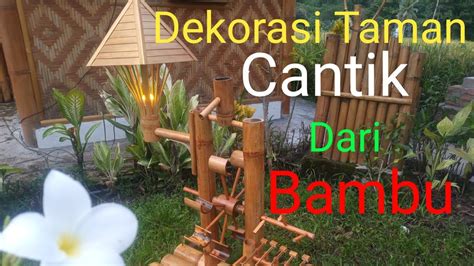 Kerajinan Tangan Kincir Air Bambu Dekorasi Taman Yang Cantik