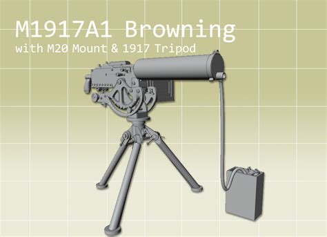 M1917 Browning on M20 mount and tripod