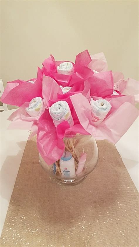 Super Easy Diaper Bouquet Made With Tissue Paper Fill Vase With