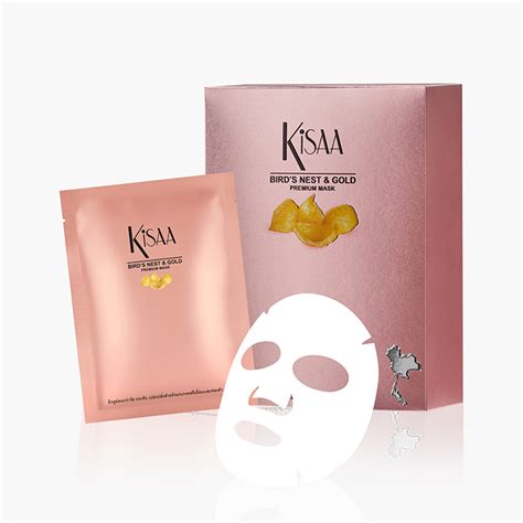 KISAA BIRD'S NEST & GOLD PREMIUM MASK มาส์กหน้า สารสกัดรังนกและทองคำ ...