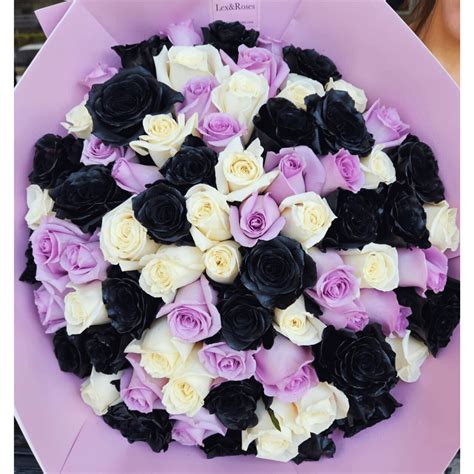 black  purple roses belle fleuriste purple glitter roses black