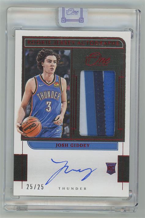 目立った傷や汚れなし25 25 Josh Giddey2021 22 Panini One and One Rookie Patch