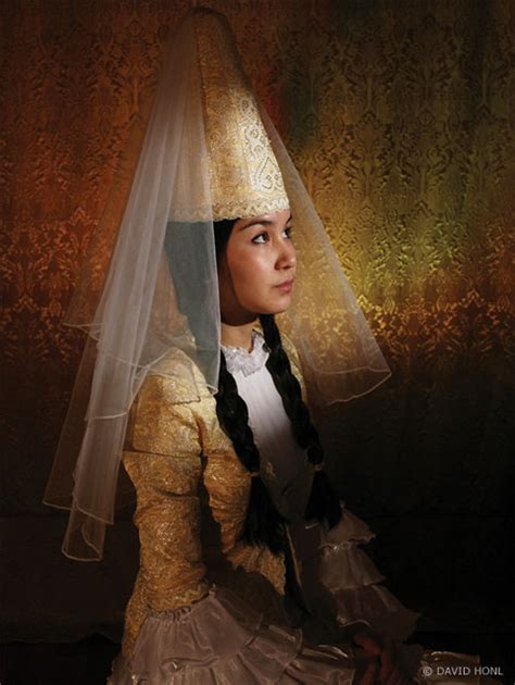 Kazakh Woman In Traditional Wedding Dress By David Honl A Photo On