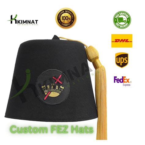 Masonic Knight Templar Fez Hat Golden Fringe Tassel Knight Templar