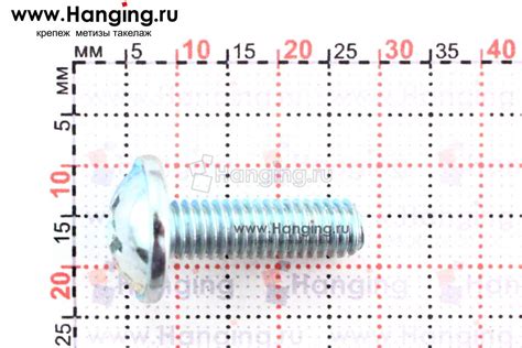 Винт DIN 967 М6х20 с полукруглой головкой с прессшайбой (пресс-шайбой)