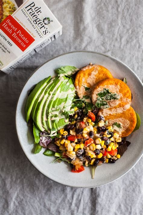 Southwestern Sweet Potato Hash Brown Black Bean Breakfast Bowls The