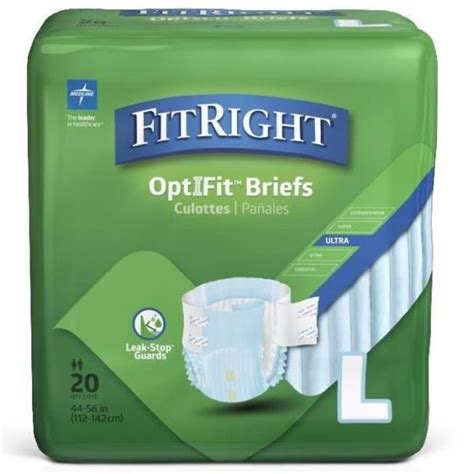 Medline Fitright Optifit Ultra Disposable Brief L Ct