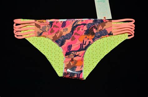 MAAJI Tassels Dal Reversible Signature Bikini Bottom Medium M NEW Green Swim