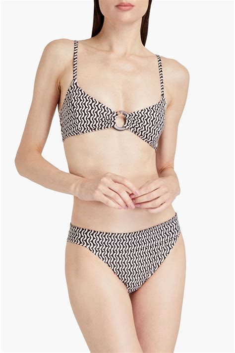 JETS AUSTRALIA BY JESSIKA ALLEN Ipanema Ring Embellished Printed Bikini Top THE OUTNET