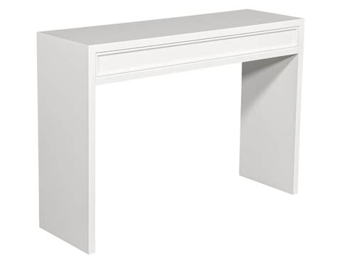 Custom Modern White Console Table - Carrocel Fine Furniture