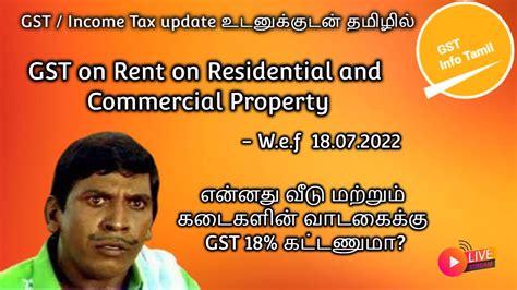 Gst On Rent On Residential And Commercial Property Youtube