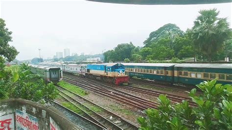 Suborno Express Leaving Dhaka Railway Station Bangladesh Railway