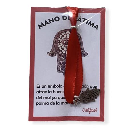 Pulsera Mano De F Tima Lazo Rojo Luna Nueva