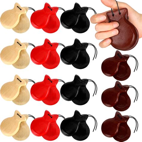 Amazon Fiada Pcs Spanish Castanets With String Wooden Flamenco