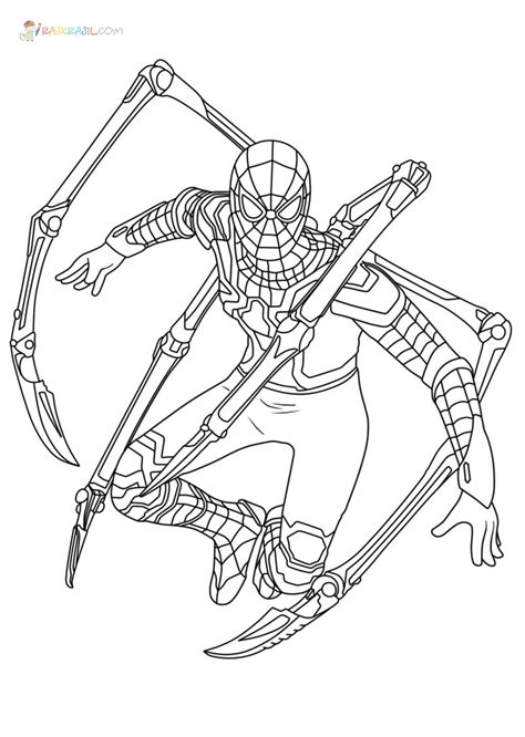 Spider Man And Iron Man Coloring Pages Free Printable Templates