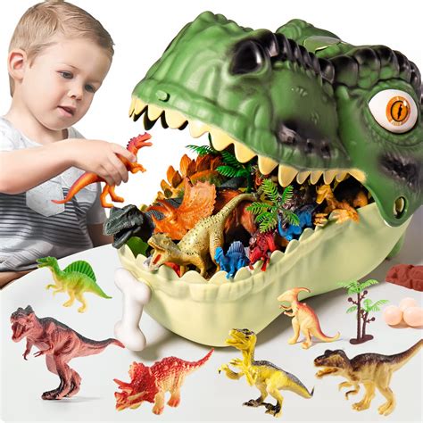 RISUNTOY Dinosaur Toys for Kids 3-5,45PCS Realistic Jurassic Dinosaurs