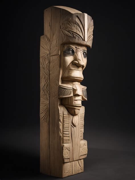 Premium Free Ai Images Totem Pole Deep Carved First Nation North