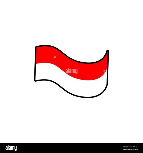 Indonesian Flag Vector Design Template Illustration Stock Vector Image