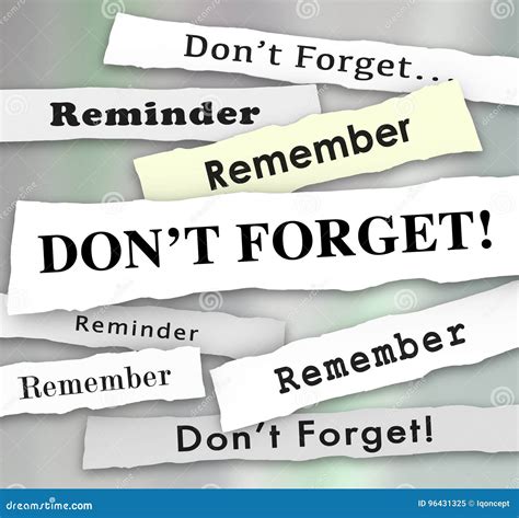 Do Not Forget Reminder Note On Brain Stock Photography | CartoonDealer