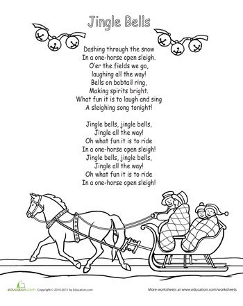 Jingle Bells Lyrics Printable - terrebook