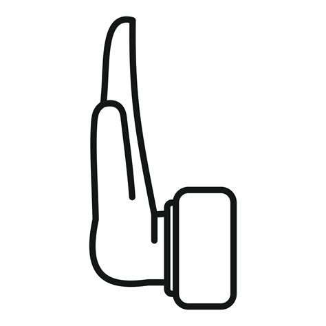 One finger icon outline vector. Ok palm 15148823 Vector Art at Vecteezy