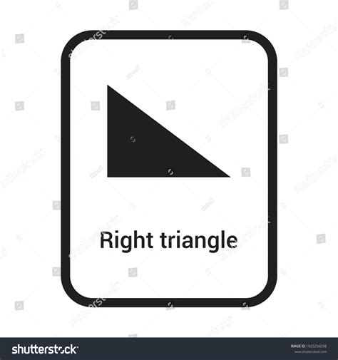 triangle geometric shape preschoolers stock vector royalty