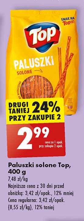 Paluszki Solone Top Pub Top Biedronka Cena Promocje Opinie