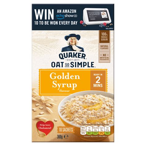 Quaker Oat So Simple Golden Syrup Porridge Cannich Stores