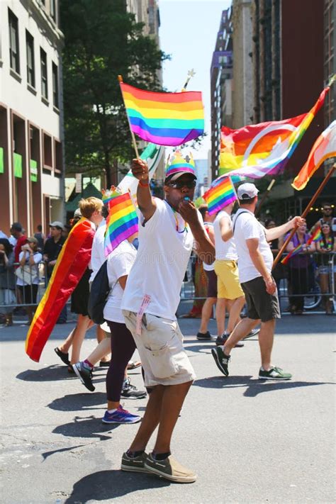 LGBT Pride Parade Participants in New York City Editorial Stock Photo ...