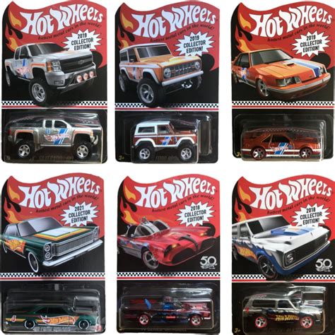 Hot Wheels Conjunto de Colecionador Premium Carro de brinquedo 50 Aniversário 2018 2019