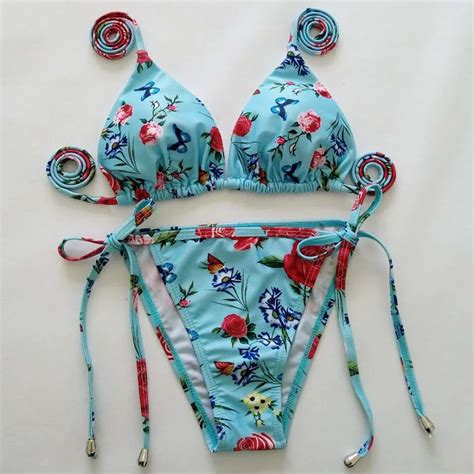 New Arrival Sexy Women Swimwear Bikini Set Lady Female Strappy Swimsuit Beachwear Butterfly