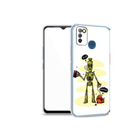 Чехол задняя панель накладка бампер MyPads прикольный робот для Infinix Hot Lite