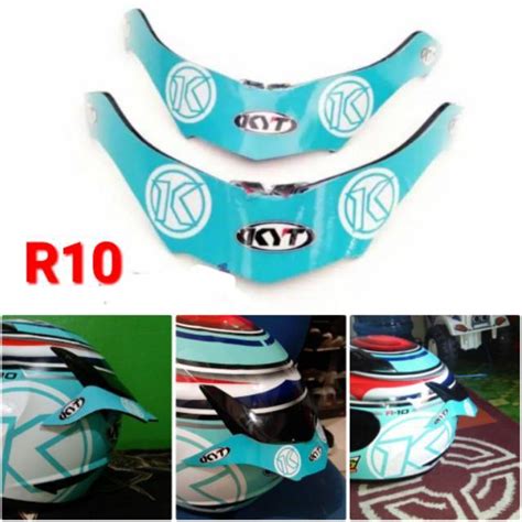 Jual Spoiler Helm Kyt R Motif Aquamarine Kyt R Shopee Indonesia