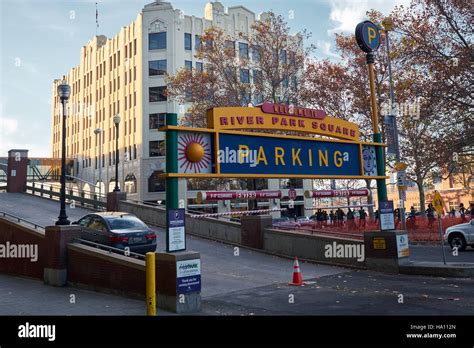 Spokane River Park Square Parking, downtown WA Stock Photo - Alamy