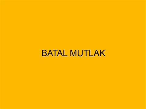 Batal Mutlak